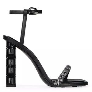 New Givenchy Black Crystal G Cube 105 Sandal